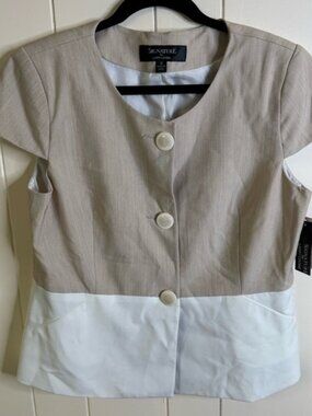 Signature by Larry Levine Button Front Top 12